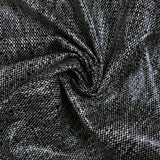 Tweed laine mélangée enduit noir et blanc