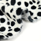 Polaire doudou imprimée dalmatien noir et blanc