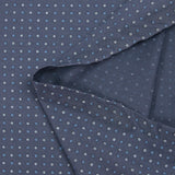 Jersey de algodón estampado con nueces sobre fondo azul denim