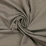 Jersey de coton tissé-teint rayé marron et gris clair