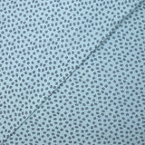 Cotton jersey leaf print sky blue background