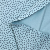 Cotton jersey leaf print sky blue background