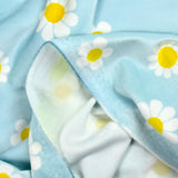 Velvet Jersey Nicky Impresiones Marguerite Fond Ciel
