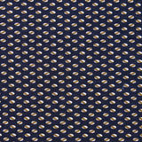 Jersey de coton imprimé grain de café fond bleu nuit