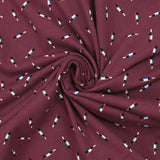 Cotton jersey with wine bottle print on wine background
