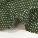 Jersey de coton imprimé sablier graphique fond vert militaire