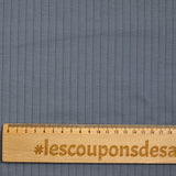 Jersey rayé 7 mm gris