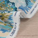 Cotton liberty ® Coastal Landscape blue per meter