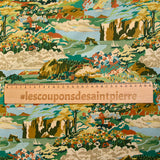 Cotton liberty ® Coastal Landscape green per meter