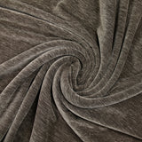 Velours chenille double face chiné gris