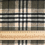 Green gray Carolina check quilted flannel