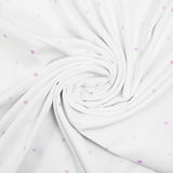 Viscose printed purple signs white background