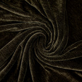 Velours chenille double face chiné marron olive