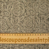 Khaki looped polyester guipure