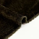 Velours chenille double face chiné marron olive