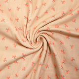 Double gauze printed butterfly on bisque background