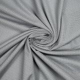 Polycotton poplin jacquard Mathew gray white background