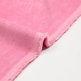 Velours polyester fines côtes rose