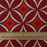 Cotton diamond print burgundy background