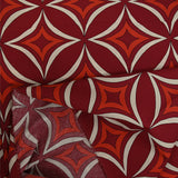 Cotton diamond print burgundy background