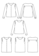 Patrón de costura de la camisa bellini