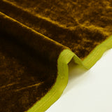Golden silk velvet and viscose