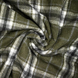 Adèle khaki checked quilted flannel