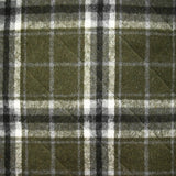 Adèle khaki checked quilted flannel