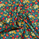 Cotton Liberty ® striped metal Florence Mustard per meter