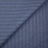 Coton lin rayé Lurex doré fond bleu barbeau