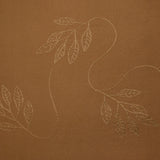 Crêpe viscose Lily brodé feuillage marron