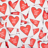 Étiquettes tissées "Insert love here" - x5