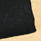 Jacquard matelassé en laine mélangée noir