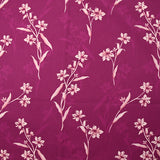 Cotton poplin printed with Japanese flower on purple background