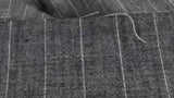 Polyviscose and striped linen Maud Bleu JEANS BLACK