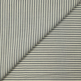 Blue and white stripe woven-dyed cotton voile