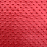 Polaire minky relief rouge framboise