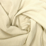 Beige ribbed polyester velvet
