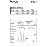Patrón N ° 6613 Burda: pantalones acampanados