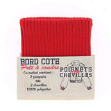 Bord côte 2 poignets/chevilles - rouge