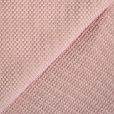 Tissu nid d'abeille rose poudré