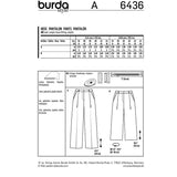 Burda Boss N ° 6436: pantalones anchos
