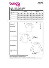 Patron Burda n°5926 : T-shirt