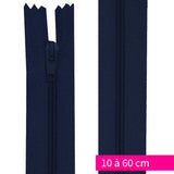 Fermeture nylon non-séparable de 10 à 60 cm Bleu nuit