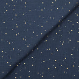 Double gaze marine confettis doré