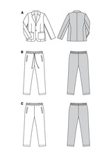 Burda Boss N ° 5955: Traje completo para hombres