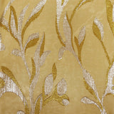 Mousseline de Soie dévorée Tlija or et argent fond ocre