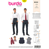 Patrón N ° 3403: chaleco, accesorios