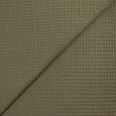 Coton 100% nid d'abeille vert militaire