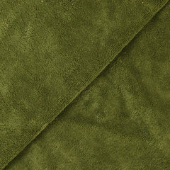 Tissu éponge bambou vert olive vendu au mètre